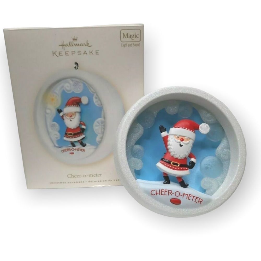 HALLMARK KEEPSAKE ORNAMENT Cheer-O-Meter w/ fresh Batteries 2008